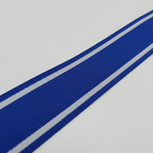 Custom High Quality Blue and White Striped <b>Ribbon</b> Trim for Uniform Accessories and Ceremonial Use wholesale <b>ribbon</b> supplier - Product Image 2