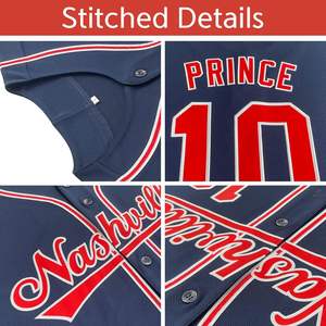 Maillot de baseball personnalisable pour hommes, femmes et garçons - Vêtements de softball personnalisés avec impression de nom, de numéro et de logo - Product Image 3