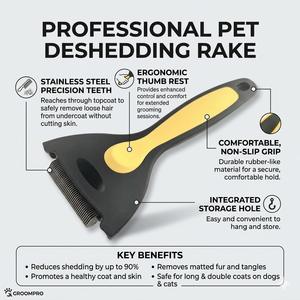 Peignes à poils pour animaux Everrsharp Pro - Lames arrondies lisses en acier inoxydable pour chats et chiens, toilettage sans stress - Product Image 4