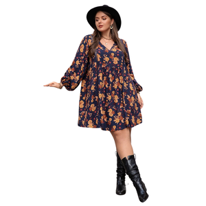 Mini vestido estampado de verano para mujer, ligero, para uso diario - Product Image 5