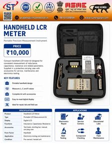 เครื่องวัด LCR แบบพกพา หน้าจอ LCD ดิจิตอล ชุดอุปกรณ์วัดความแม่นยำ 1% ป้องกันน้ำและฝุ่นระดับ IP65 สำหรับการทดสอบค่าความเหนี่ยวนำและความจุ - Product Image 1