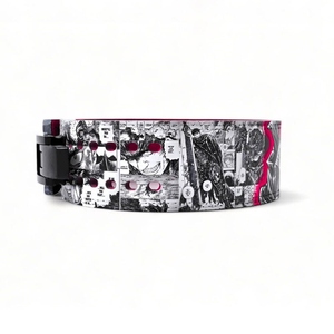 Men's Weight Lifting <b>Belt</b> Adjustable Breathable Waist Support Buckle Closure Strength Training Gym <b>Belt</b> Comic Print <b>Red</b> Interior - Product Image 4