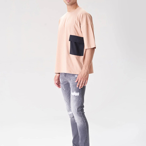 เสื้อยืดโอเวอร์ไซส์ผ้าฝ้าย 100% น้ำหนักเบา พิมพ์โลโก้ได้ตามต้องการ สำหรับผู้ชาย และเสื้อยืดโอเวอร์ไซส์ผ้าหนา ไม่มีลาย ผลิตในปากีสถาน รับผลิตแบบ OEM - Product Image 2