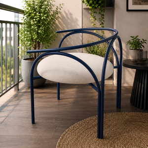 Fauteuil de salon moderne en velours rembourré avec pieds en métal, coussin en tissu durable et facile à nettoyer pour l'ameublement de la maison - HansArt - Product Image 5