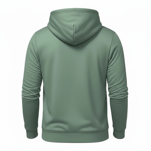 บริการขายส่ง OEM เสื้อผ้าผู้ชายไซส์ใหญ่สั่งทำได้ สีพื้น ผ้าฝ้ายฟลีซ 100% เสื้อผ้ากีฬาโอเวอร์ไซส์แบบมีซิปเต็มตัว - Product Image 2