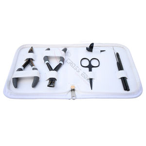 Kit complet d'outils pour extensions capillaires à micro-anneaux noirs avec pince à sertir Microlink, outil de retrait d'anneaux Nano et crochets enfileurs de fils - Product Image 1