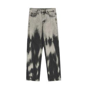 Casual Loose Fit <b>Flare</b> Leg <b>Jeans</b> <b>Men</b> Mid Waist Denim Cotton Spring Summer Lightweight <b>for</b> Wash Waterproof Eco-Friendly - Product Image 3