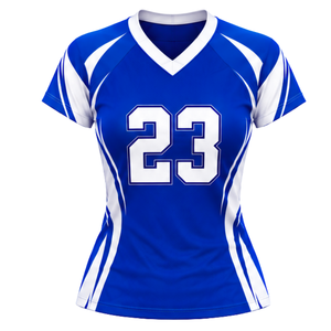 Tenue de sport sur mesure pour femmes, maillot à col en V à manches courtes avec short de sport assorti pour l'entraînement en équipe, les jeux en plein air - Product Image 3