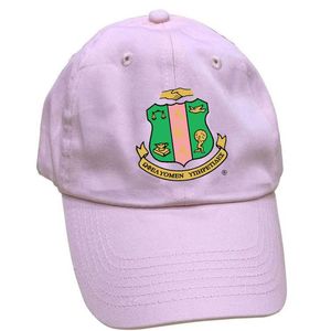 Gorra de Béisbol Ajustable de Algodón con Escudo Bordado Rosa de la Hermandad Griega AKA para Mujer, Ideal para Uso Exterior - Product Image 1