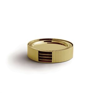 Sous-verre en verre raffiné, support décoratif en métal pour boissons, fait main, durable, protection de table, moderne, pour la maison et les restaurants - Product Image 3