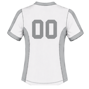 White <b>Light</b> Grey Rugby Jersey Shorts Set Short Sleeve V <b>Neck</b> Team Uniform Custom Breathable Training Athletic Sportswear - Product Image 2
