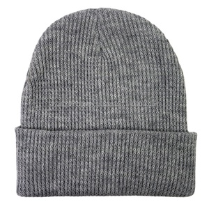 หมวกถักนิตติ้งใช้ได้ทั้งชายและหญิงสีทึบฉลากตามสั่งใหม่สำหรับฤดูหนาวหมวกบีนนี่หมวกและหมวก - Product Image 3