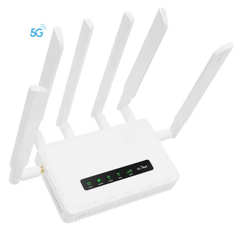 GL.iNet GL-X3000 (Spitz AX) 5G NR AX3000 เซลล์ CPE Wi-Fi 6 เครือข่ายโทรศัพท์มือถือที่เชื่อถือได้ 5G NR Multi-WAN ซิมการ์ดเราเตอร์