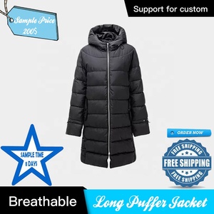 <b>Men's</b> Black Puffer Jacket Hooded Quilted Down <b>Coat</b> Zipper <b>Long</b> Outerwear <b>for</b> Winter <b>Men</b> <b>Long</b> Puffer Jacket 2026 - Product Image 6
