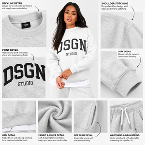 Sudaderas Extra Grandes para Mujer, Marca Crescent Wear, con Logotipo Personalizado OEM, 100% Algodón Francés de Alta Calidad, Ecológicas - Product Image 6