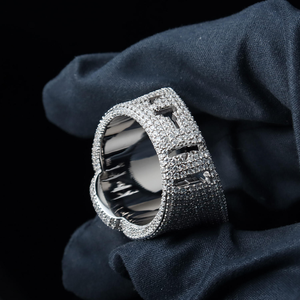 Anillo Diplomat Eagle con Diamante Moissanite, Plata 925, Estilo Hip Hop - Product Image 1