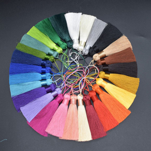 เครื่องประดับมาลาไหมเรยอนสั่งทำพิเศษ คุณภาพสูง แบรนด์ใหม่ สีสันหลากหลาย พู่หนา 8 ซม. สำหรับตกแต่งเสื้อผ้า 1 ชิ้น - Product Image 1