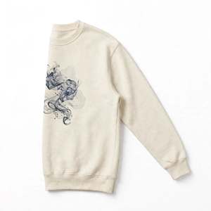 Pull-over col rond imprimé graphique personnalisé, style streetwear, unisexe, décontracté, vintage, avec motif abstrait - Product Image 4