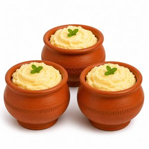 Tazón Tradicional para Servir Postres, Tazón para Helado, Taza de Barro Hecha a Mano, Taza para Postres, Taza para Queso, Taza para Pizza, Barro Rojo - Product Image 1