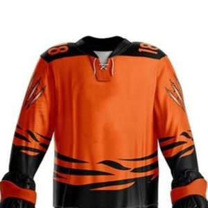 Uniforme de hockey sur glace unisexe pour adultes, taille personnalisée, confortable, imprimé par sublimation, stock disponible, 100% polyester, séchage rapide, respirant - Product Image 6