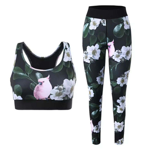 Yoga Set Three Piece Fitness Outfit Jacket Sports Bra <b>Leggings</b> Stylish Gym Wear Yoga Set For Womens Running Training Activewear - Product Image 1