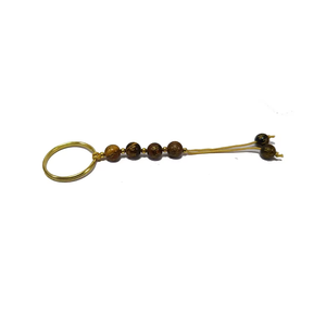 Porte-clés en cristal de haute qualité, œil de tigre, Om mani, pierre naturelle, perle de guérison, cadeau pour femme, porte-clés en pierre naturelle. - Product Image 1