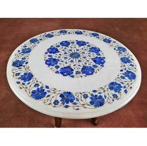 Handmade Polished <b>Marble</b> <b>Table</b> <b>Top</b> Floral Design Custom Size For Luxury Restaurant And Interior Decor - Product Image 1