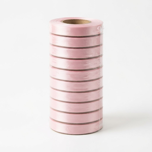 Cinta de Satén Rosa Azulado de 12mm, de una Sola Cara, Venta al por Mayor, 10 Rollos x 8 Metros, para Regalos Nupciales, Cajas de Panadería, Empaque de Marca, Eventos, al por Mayor - Product Image 1