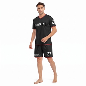 Conjunto de Camiseta y Pantalones Cortos de Fútbol Personalizados para Hombre, Ropa Deportiva 100% Poliéster con Diseño Sublimado - Product Image 1