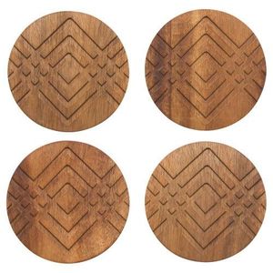 Juego de posavasos de madera al por mayor para hoteles y restaurantes, resistentes al calor, para bebidas y mesas. - Product Image 1