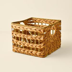 ตะกร้าเก็บของสานมือจากผักตบชวา ตะกร้าเก็บของทำมือ ขายส่ง เป็นมิตรกับสิ่งแวดล้อม ผลิตในเวียดนาม - Product Image 1