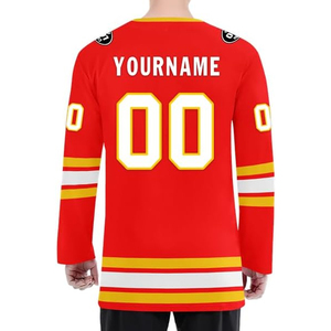 ผู้ผลิตเสื้อฮอกกี้น้ำแข็งแบบกำหนดเอง ปากีสถาน รับผลิตตามสั่ง (OEM) ขายส่ง ส่งออกไปยังสหรัฐอเมริกา สำหรับผู้ซื้อชุดทีม แบบซับลิเมชั่น จำนวนมาก ผลิตจากโพลีเอสเตอร์ 100% แบบกำหนดเอง - Product Image 3