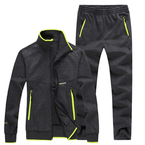 Ensemble de survêtement rayé blanc et bleu pour homme, veste zippée à manches longues, pantalon de jogging noir, séchage rapide, design sportif, idéal pour le printemps, qualité supérieure - Product Image 1