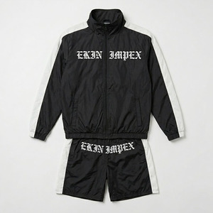 2025 Custom Logo Men's Windbreaker Tracksuit Set Nylon <b>Zip</b>-<b>Up</b> <b>Jacket</b> Shorts Streetwear Athletic Sports Suit OEM Wholesale - Product Image 1
