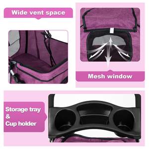 TH-PPS-085 Customizable Design Foldable Dog and Cat Stroller Sturdy Frame Weatherproof Canopy <b>Pet</b> <b>Carriers</b> & <b>Travel</b> <b>Product</b> - Product Image 5