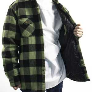 Chemise en flanelle à manches longues personnalisée pour homme, 100% coton, respirante, haute qualité, prix abordable, nouvelle collection 2026 - Product Image 4