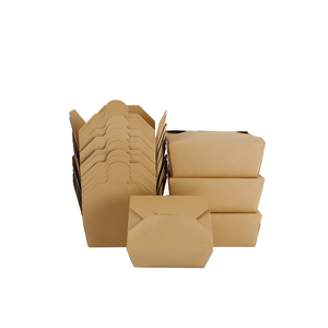 Cajas de Papel Kraft para Alimentos con Logotipo Personalizado, Envases para Llevar, 800-2455 ml, Cajas Rectangulares Plegables para Comida Rápida - Product Image 2