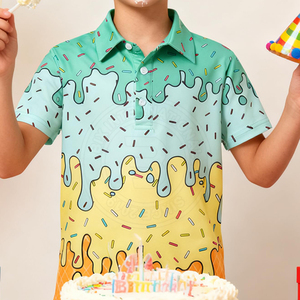 Polo de golf sportif pour jeunes, coupe ajustée, manches courtes, respirant, séchage rapide, vêtements de sport athlétiques pour garçons - Product Image 3