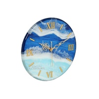 Handgefertigte Moderne Nadel-Wanduhr aus Holz und Epoxidharz-Kunst für Einweihungsfeier, Weihnachten oder Hochzeit, Heim- oder Wohnungsdeko
