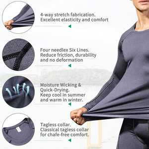 Vêtements de sport professionnels, construction flexible, t-shirt de compression, matière Spandex/Polyester, respectueux de l'environnement, pour la remise en forme et les activités de plein air - Product Image 5
