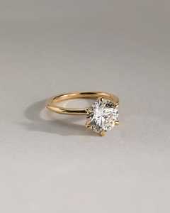 Anillo Solitario de Diamante de Corte Redondo de Moda para Mujer, Cultivado en Laboratorio, 2.02CT, con Oro Sólido de 18K, Regalo de Promesa para Amantes, para Bodas y Fiestas - Product Image 3