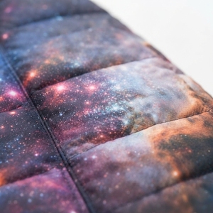 Chaqueta Acolchada Unisex con Estampado de Galaxia, Cuello Alto, Cierre de Cremallera, Resistente al Viento, Informal de Invierno, Relleno Grueso de Poliéster, Largo Regular - Product Image 5