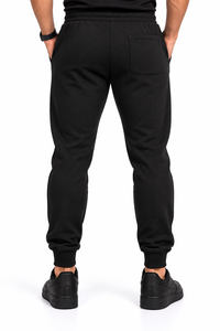 Pantalon de jogging décontracté pour homme en coton violet, taille mi-haute avec cordon de serrage, coupe droite, idéal pour l'automne, personnalisable, vente en gros - Product Image 4