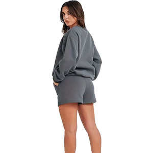 Contrast Color Windbreaker Short <b>Set</b> Lightweight Hooded Jacket and Shorts Custom Made Streetwear Tracksuit - Product Image 4