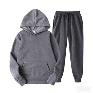 SELF INDUSTRIES Ensemble de survêtement d'été confortable 100 % coton imprimé uni à capuche et cordon de serrage, tenue de sport décontractée et douce pour homme - Product Image 5