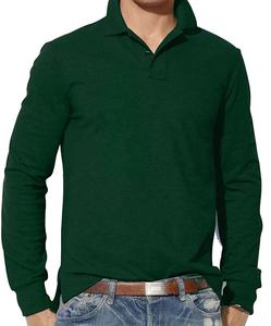 Men's <b>Long</b> <b>Sleeve</b> Polo <b>Shirt</b> Casual Print & Solid Styles Size XL Anti-Wrinkle Button Decoration <b>Golf</b> Polo 100% Cotton - Product Image 1