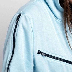 Sweat à capuche en polaire color block pour femme, style streetwear professionnel, nouvelle collection 2026 - Product Image 6