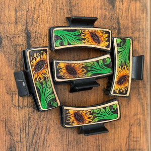 มาใหม่ล่าสุดร้อนขายสไตล์ตะวันตกทําด้วยมือเครื่องมือแกะสลักหนังผมกรงเล็บคลิปหนังกรงเล็บอุปกรณ์เสริมผมสําหรับผู้หญิง - Product Image 5