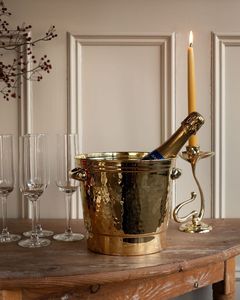 Enfriador de champán de diseño moderno, cubo de hielo para bar, fiestas, exhibición de mesa, diseños personalizables hechos a mano, enfriador de vino metálico. - Product Image 5
