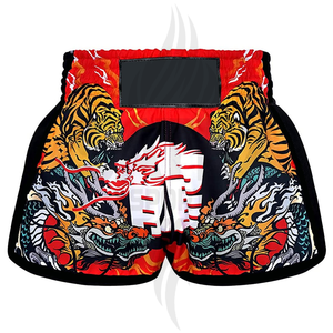 Pantalones Cortos de Boxeo Elásticos y Transpirables de Satén 100% Poliéster para Entrenamiento de Kickboxing, MMA y Artes Marciales - Product Image 1